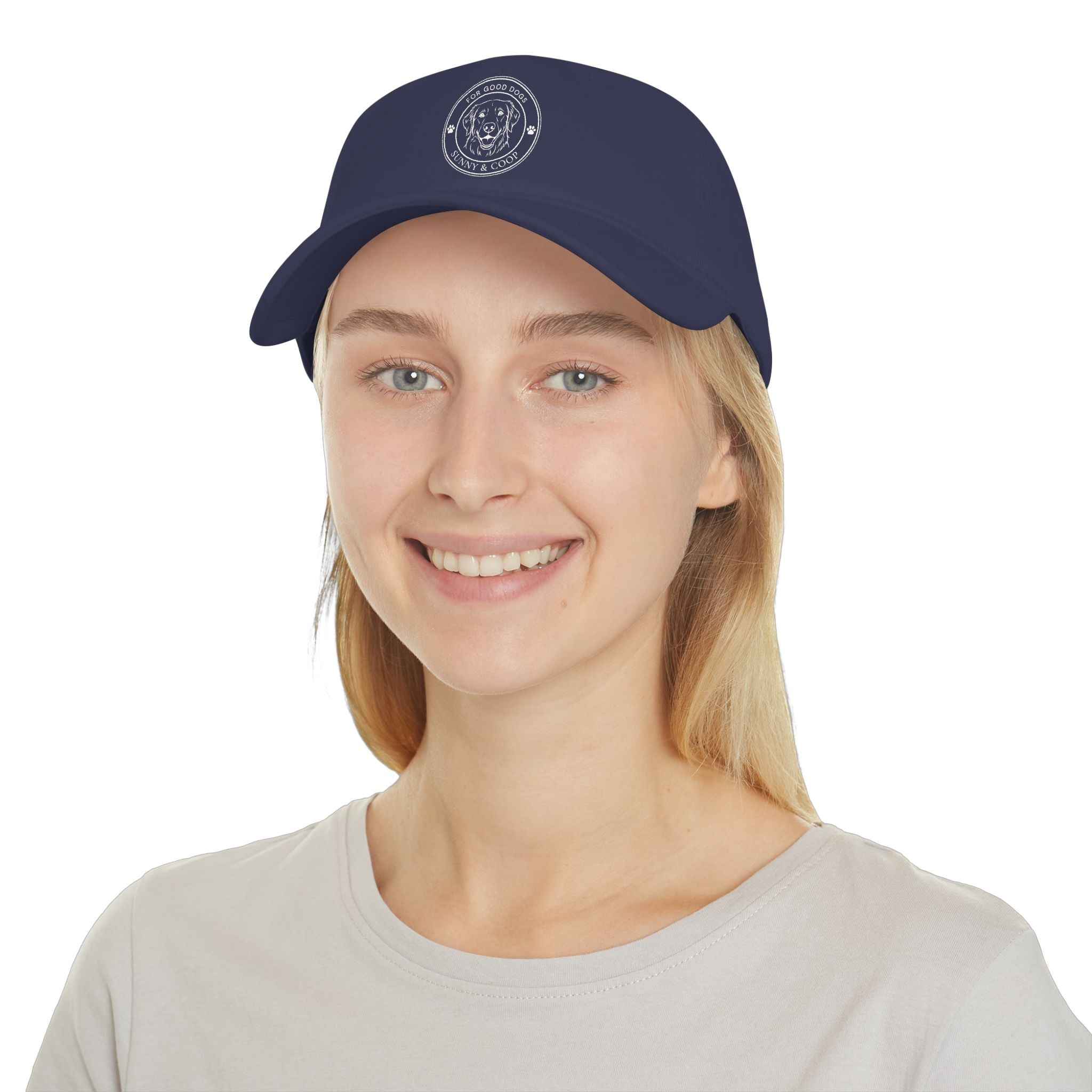 Low Profile Baseball Cap — 'Good Boy' Retriever Logo Dad Hat