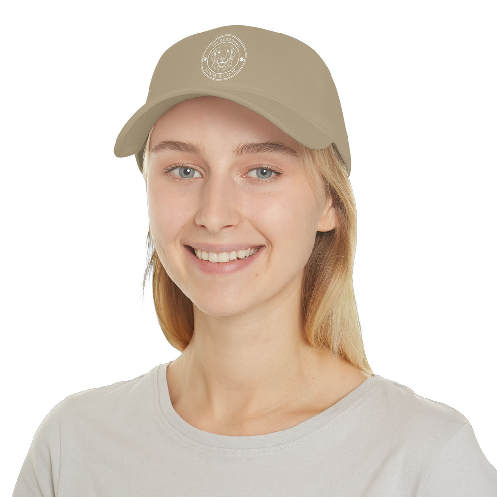 Low Profile Baseball Cap — 'Good Boy' Retriever Logo Dad Hat