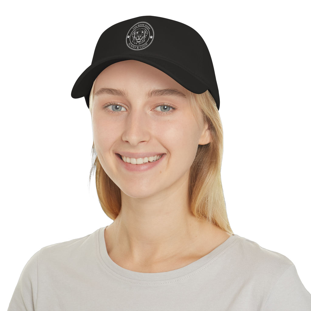 Low Profile Baseball Cap — 'Good Boy' Retriever Logo Dad Hat
