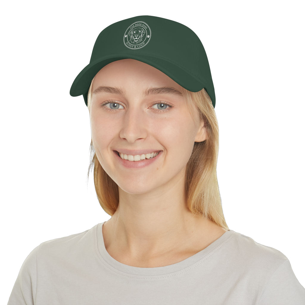 Low Profile Baseball Cap — 'Good Boy' Retriever Logo Dad Hat