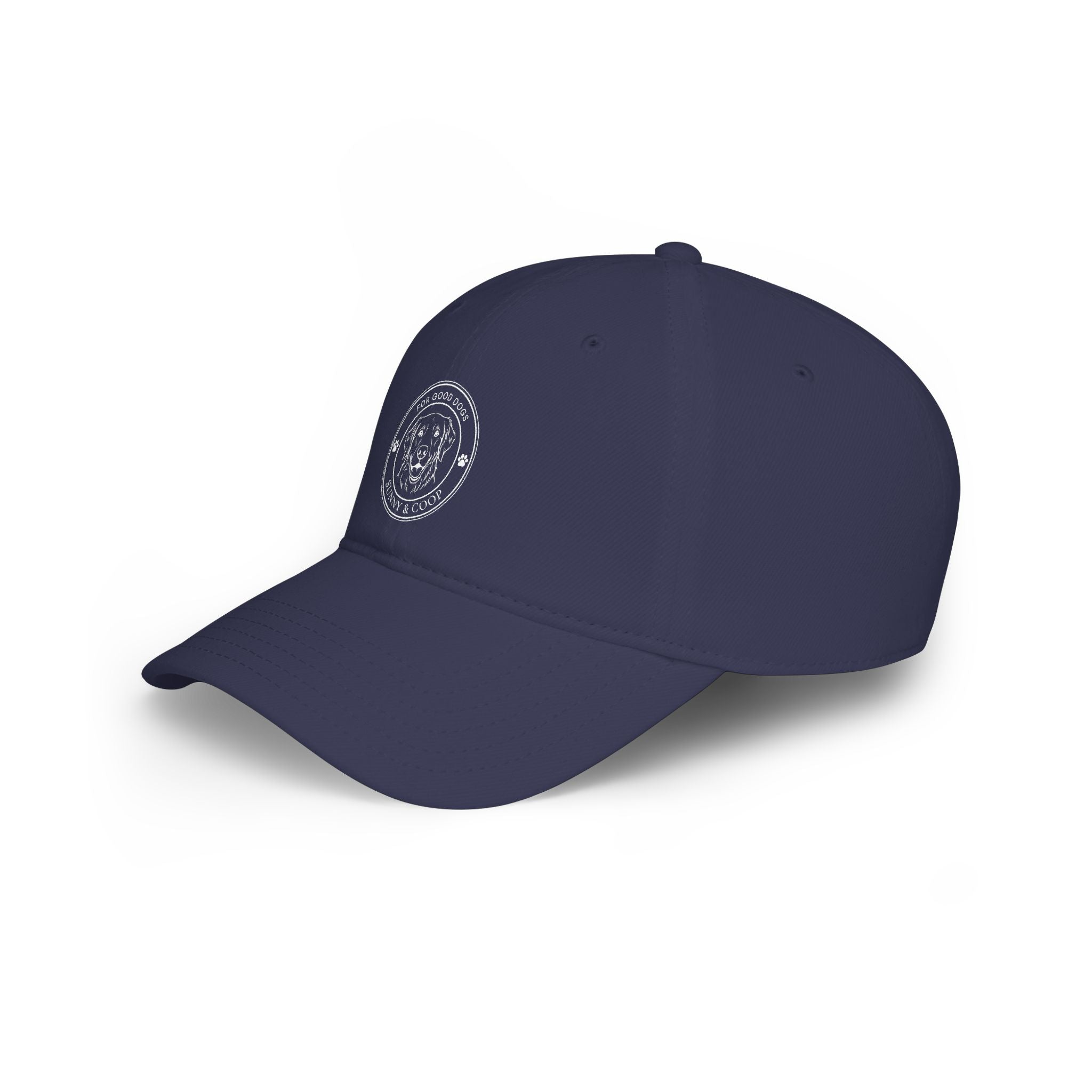 Low Profile Baseball Cap — 'Good Boy' Retriever Logo Dad Hat