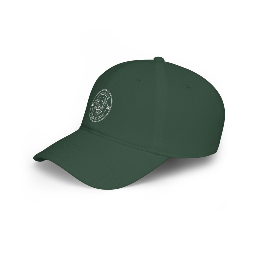 Low Profile Baseball Cap — 'Good Boy' Retriever Logo Dad Hat