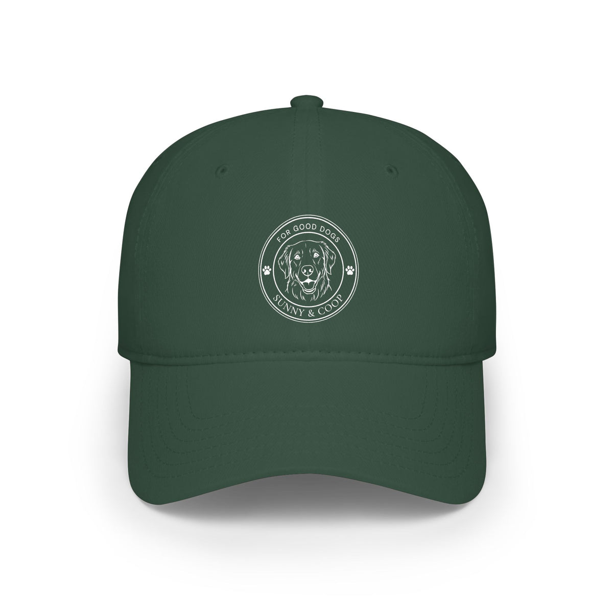 Low Profile Baseball Cap — 'Good Boy' Retriever Logo Dad Hat