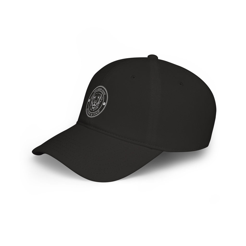 Low Profile Baseball Cap — 'Good Boy' Retriever Logo Dad Hat
