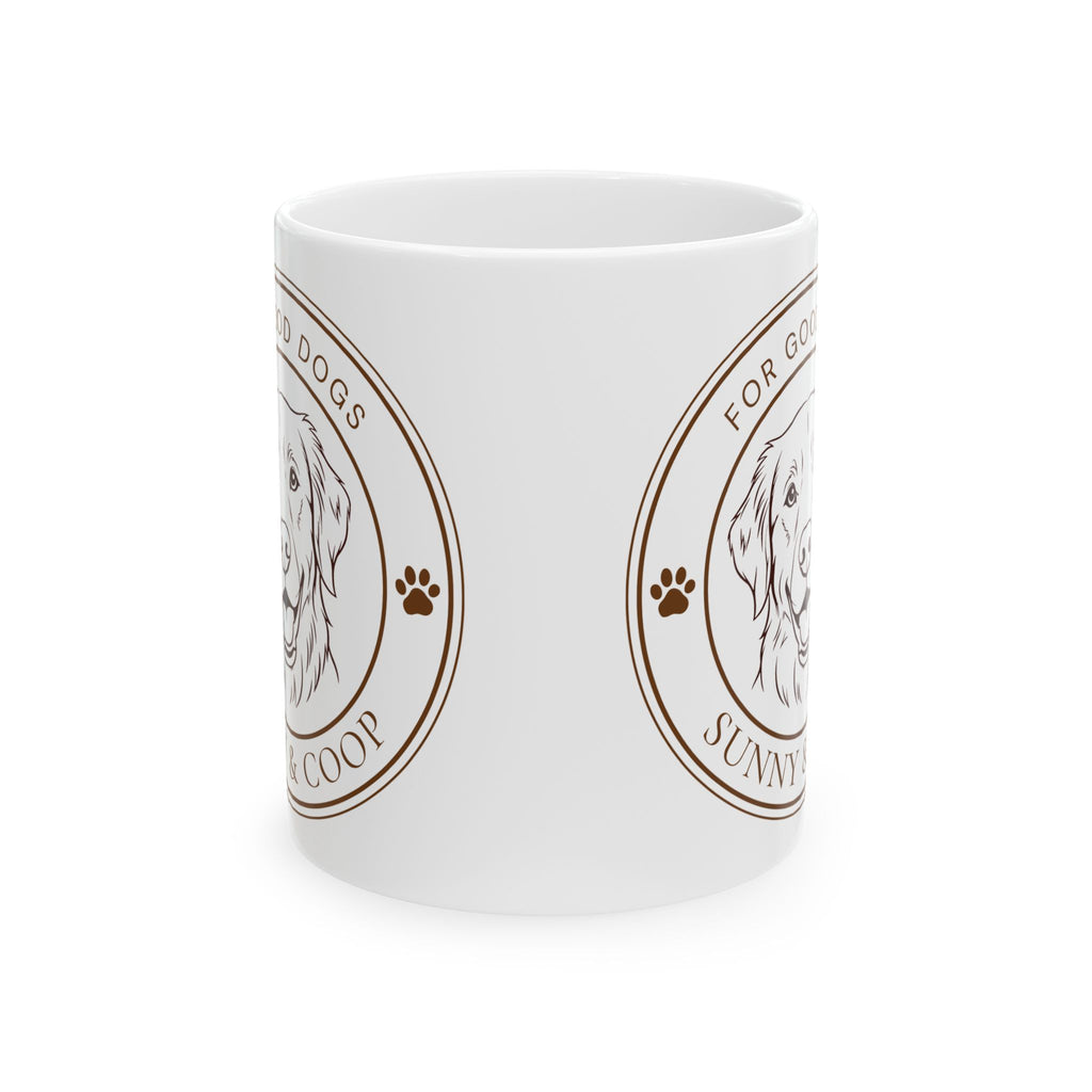 Ceramic Mug - 'For Good Dogs' Sunny & Coop Paw Print Coffee Cup (11oz/15oz)