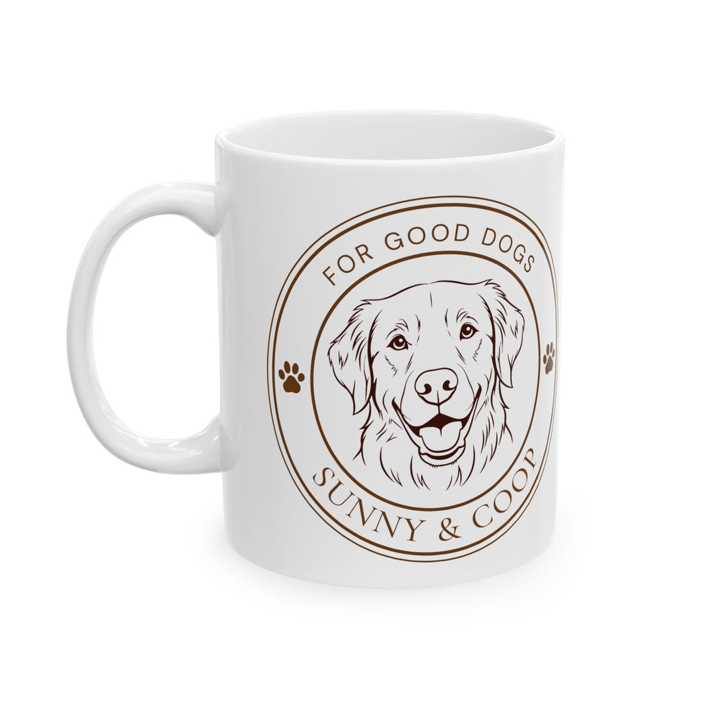Ceramic Mug - 'For Good Dogs' Sunny & Coop Paw Print Coffee Cup (11oz/15oz)