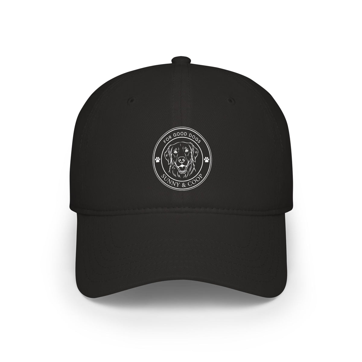 Low Profile Baseball Cap — 'Good Boy' Retriever Logo Dad Hat