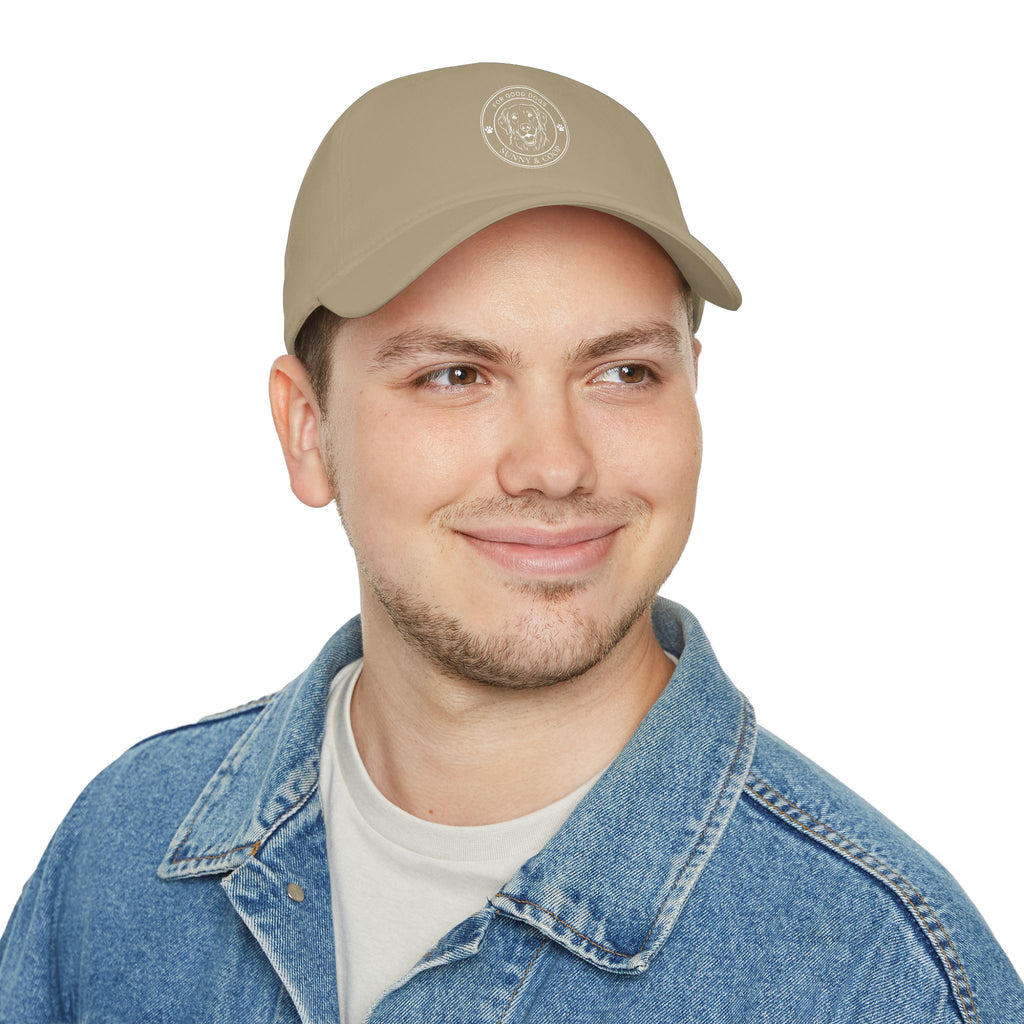 Low Profile Baseball Cap — 'Good Boy' Retriever Logo Dad Hat